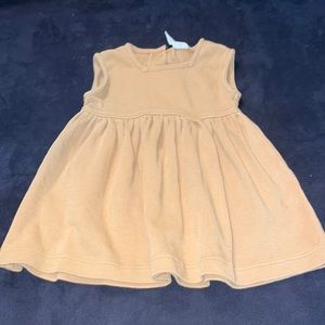 Kate Quinn sleeveless mustard sundress 4 button back closure size 3-6 months